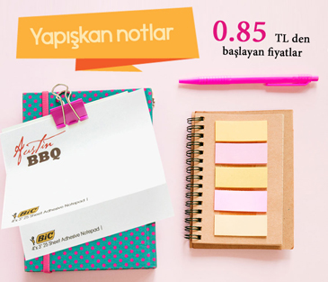 Kendinden yapışkanlı not kağıtları